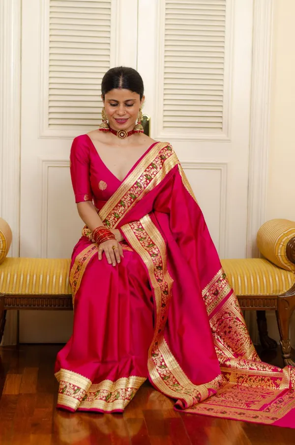PINK_PURE_BANARASI_SAREE